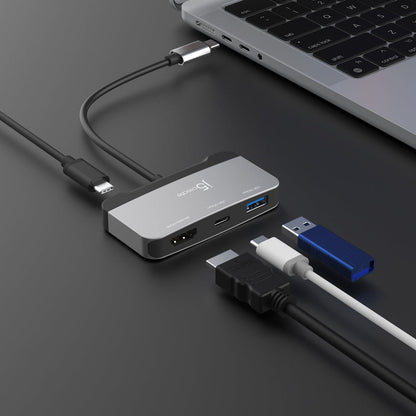 J5CREATE USB-C TO HDMI 4K144HZ & 2 X USB 3.2 WITH POWER DELIVERY 100W