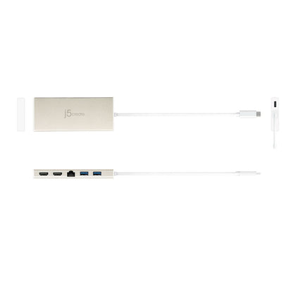 J5CREATE JCD381 USB Type Dual HDMI Mini Dock-Ethernet/ USB 3.1 HUB / PD2.0