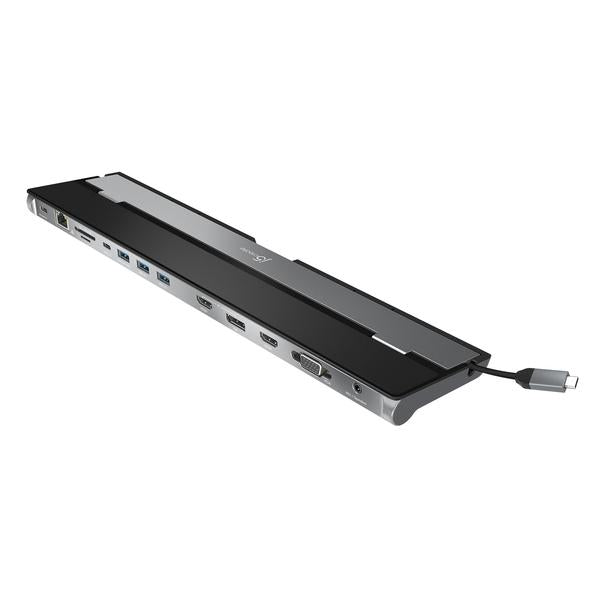 J5CREATE USB-C TRIPLE DISPLAY DOCKING STATION WITH 100W PD ADAPTER