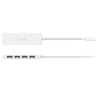 J5CREATE ECO-FRIENDLY USB-C to 4-Port Type-A Gen 2 Hub