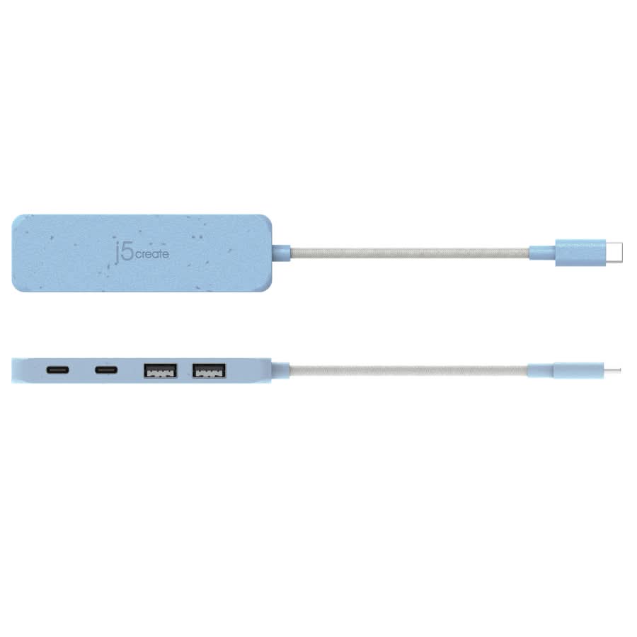 J5CREATE ECO-FRIENDLY USB-C to 4-Port Type-C & Type-A Gen 2 Hub