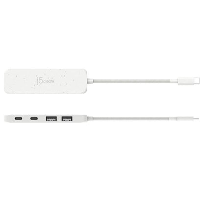 J5CREATE ECO-FRIENDLY USB-C to 4-Port Type-C & Type-A Gen 2 Hub