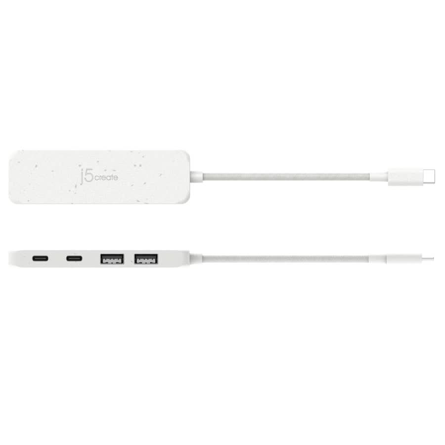 J5CREATE ECO-FRIENDLY USB-C to 4-Port Type-C & Type-A Gen 2 Hub