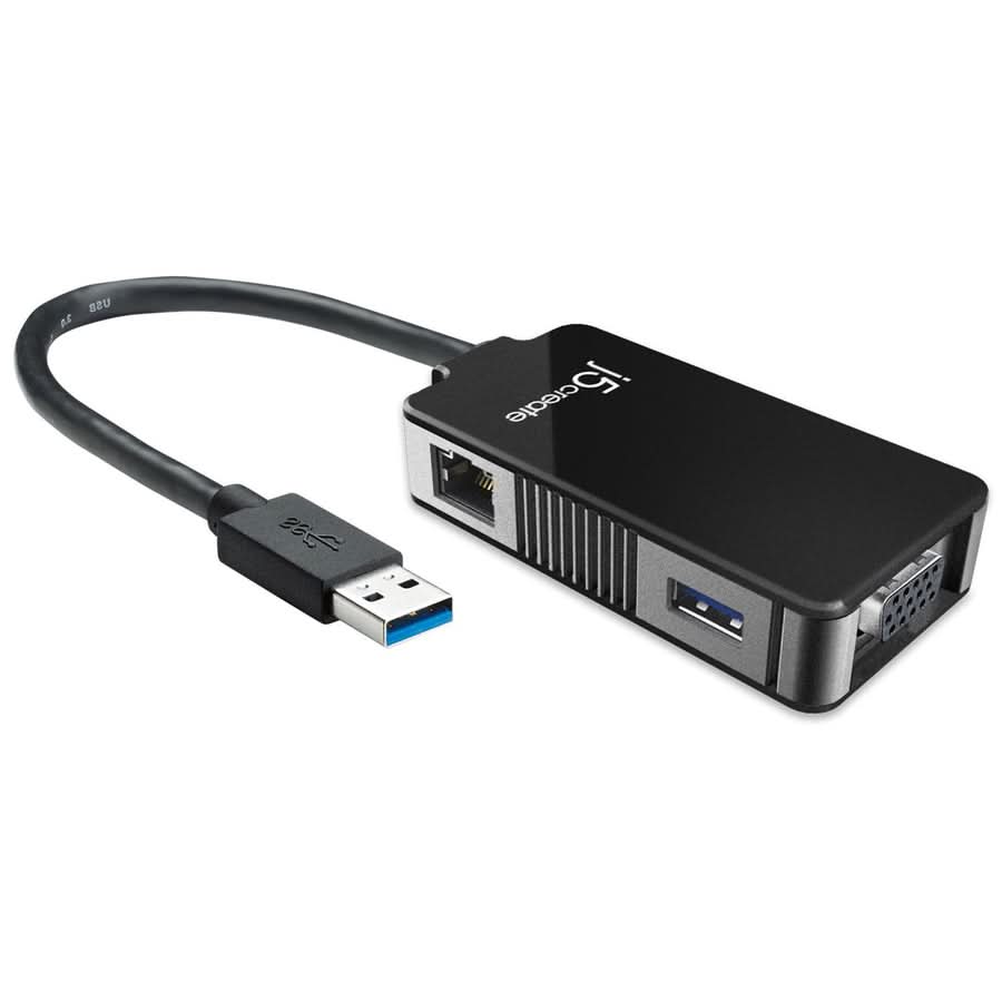 J5CREATE USB 3.0 Multi-Adapter VGA & Gigabit Ethernet