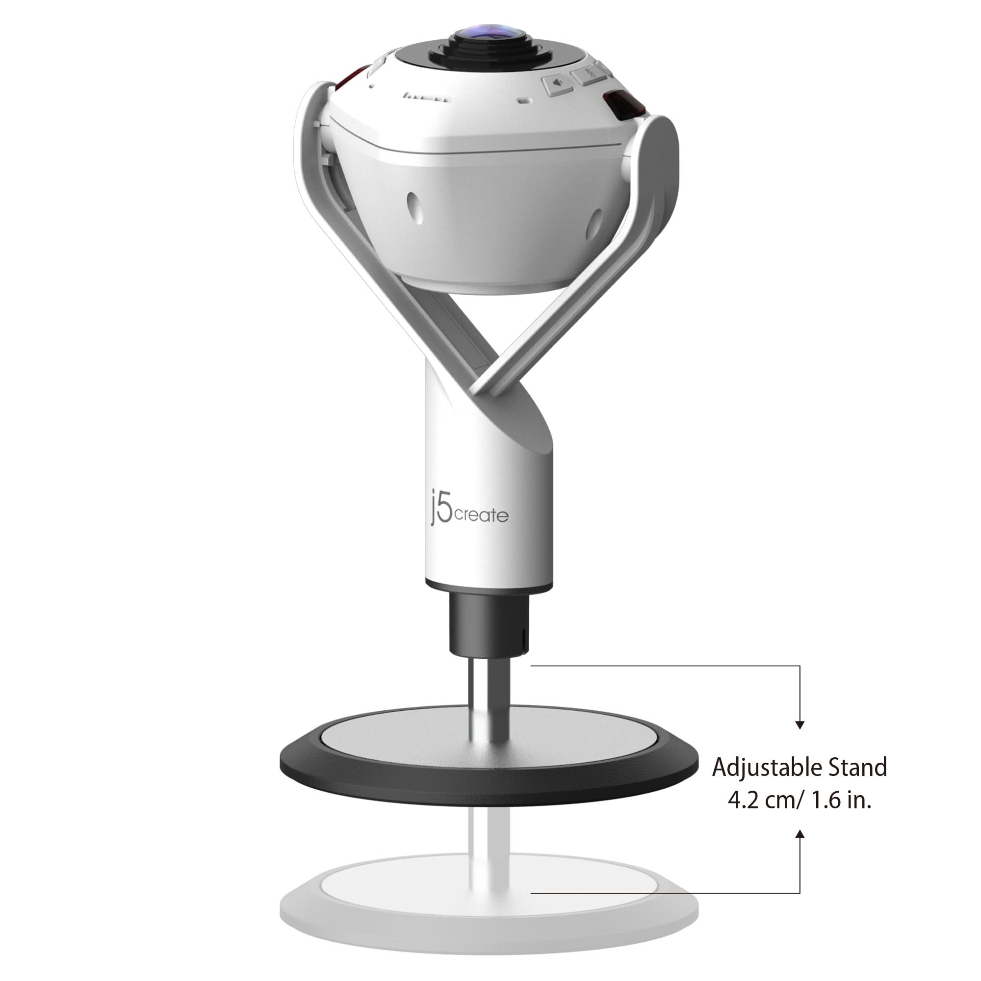J5CREATE 360° AI-Powered Webcam with Speakerphone JVU368