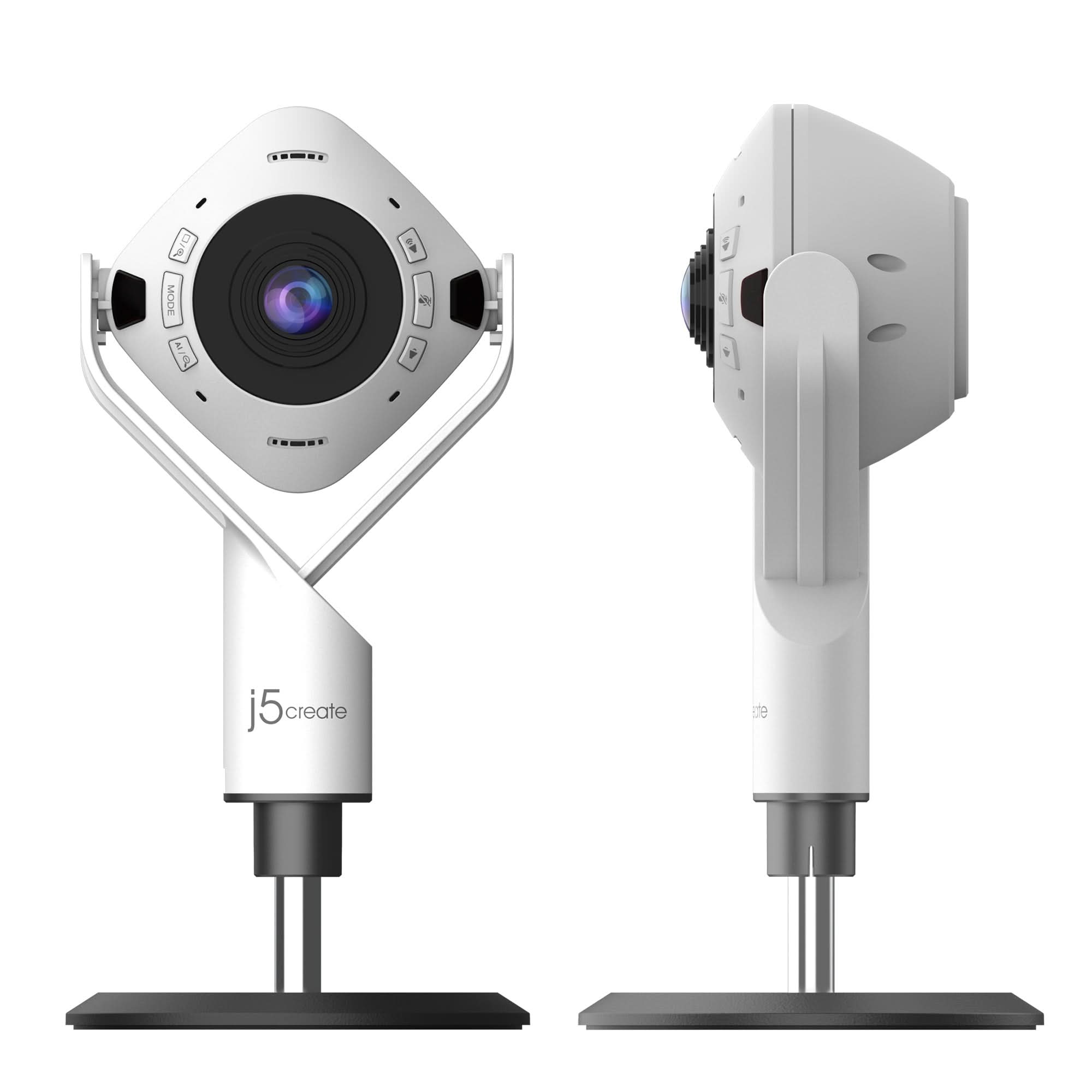 J5CREATE 360° AI-Powered Webcam with Speakerphone JVU368