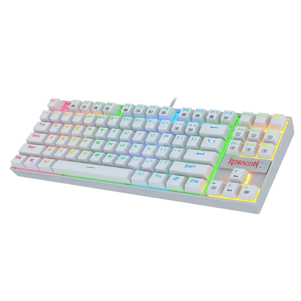 REDRAGON Kumara K552 Tenkeyless Wired Gaming Keyboard ( White ) ( Red Switch )