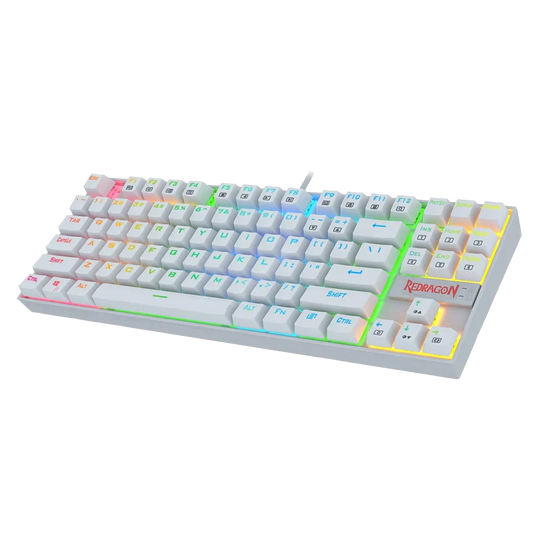 REDRAGON Kumara K552 Tenkeyless Wired Gaming Keyboard ( White ) ( Red Switch )