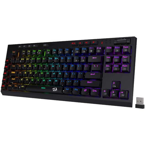 REDRAGON K596 Vishnu Tenkeyless Mechanical Wireless Gaming Keyboard ( Black ) ( Red Linear Switch )