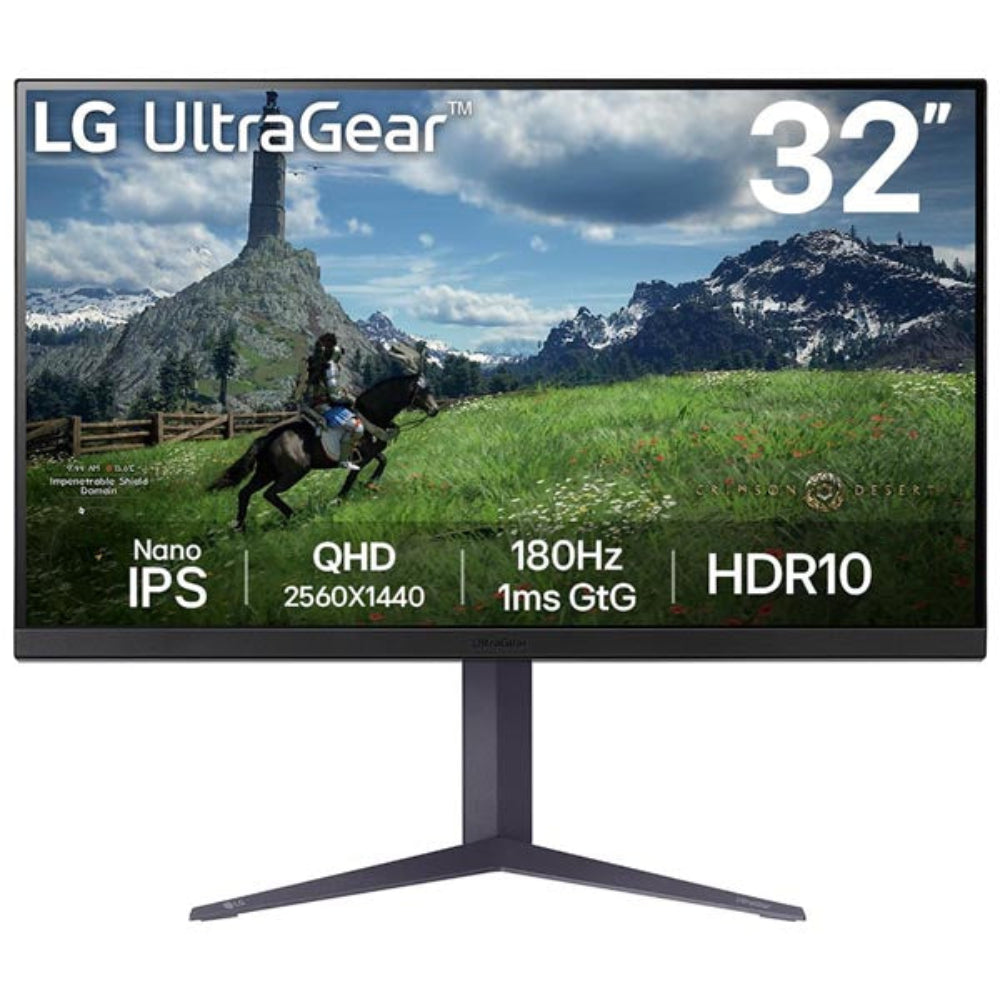 LG 32GS85Q-B 32 Inch 2K QHD 180Hz IPS Panel 98% SRGB 1MS AMD Freesync Gaming Monitor