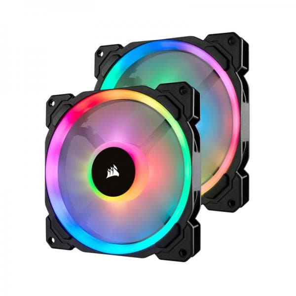 CORSAIR LL140 140mm RGB Cabinet Fan (Black) (Twin Pack)