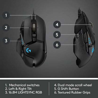 LOGITECH G502 HERO GAMING MOUSE