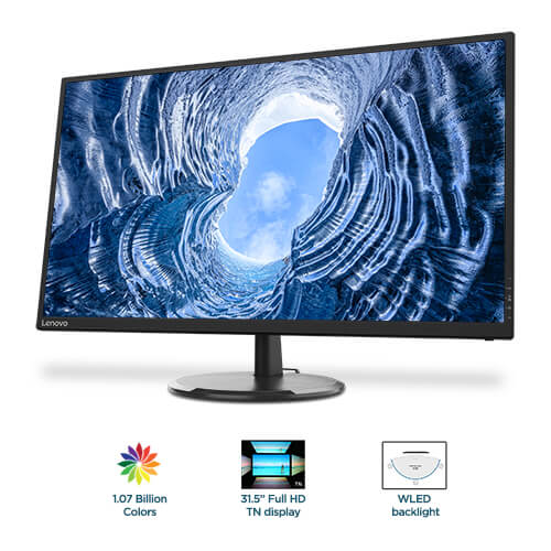 Lenovo D32q-20 31.5 Inch QHD 75Hz IPS Panel 4MS AMD Freesync Monitor