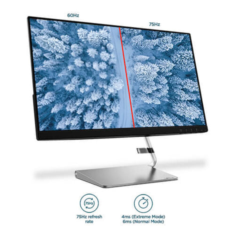 Lenovo Q24i-20 23.8 Inch FHD 75Hz IPS Panel 99%SRGB AMD Freesync Monitor