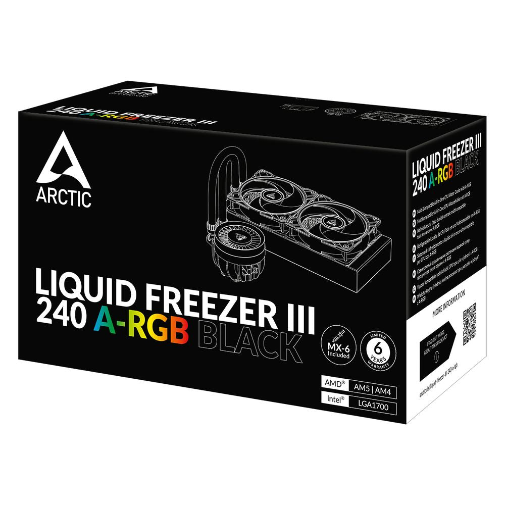 ARCTIC Liquid Freezer III 240mm ARGB CPU Liquid Cooler ( Black ) ( Liquid Freezer 3 )