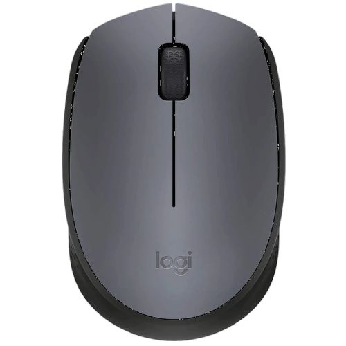 LOGITECH M170 Wireless Ambidextrous Gaming Mouse ( 1000DPI / 3 Macro Buttons ) ( Grey / Black )
