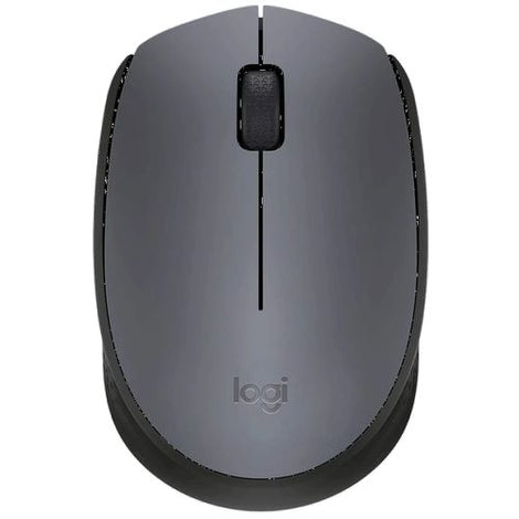 LOGITECH M170 Wireless Ambidextrous Gaming Mouse ( 1000DPI / 3 Macro Buttons ) ( Grey / Black )