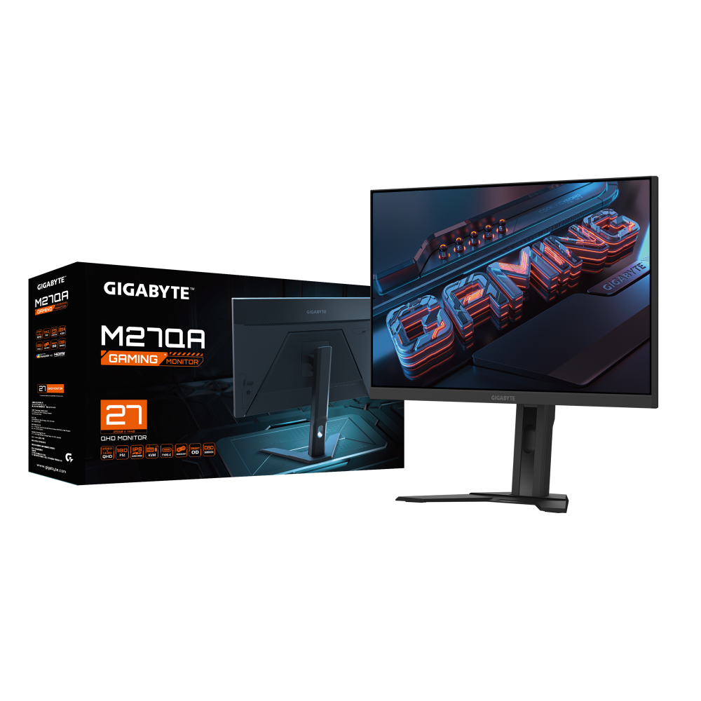GIGABYTE M27QA 27 Inch 2K QHD 180Hz SS IPS Panel 130%SRGB 1MS Adaptive Sync Gaming Monitor - Mehta Brothers Shop