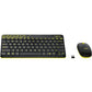 LOGITECH MK240 Nano LED Membrane Wireless + Bluetooth Keyboard and Mouse Combo ( Yellow )