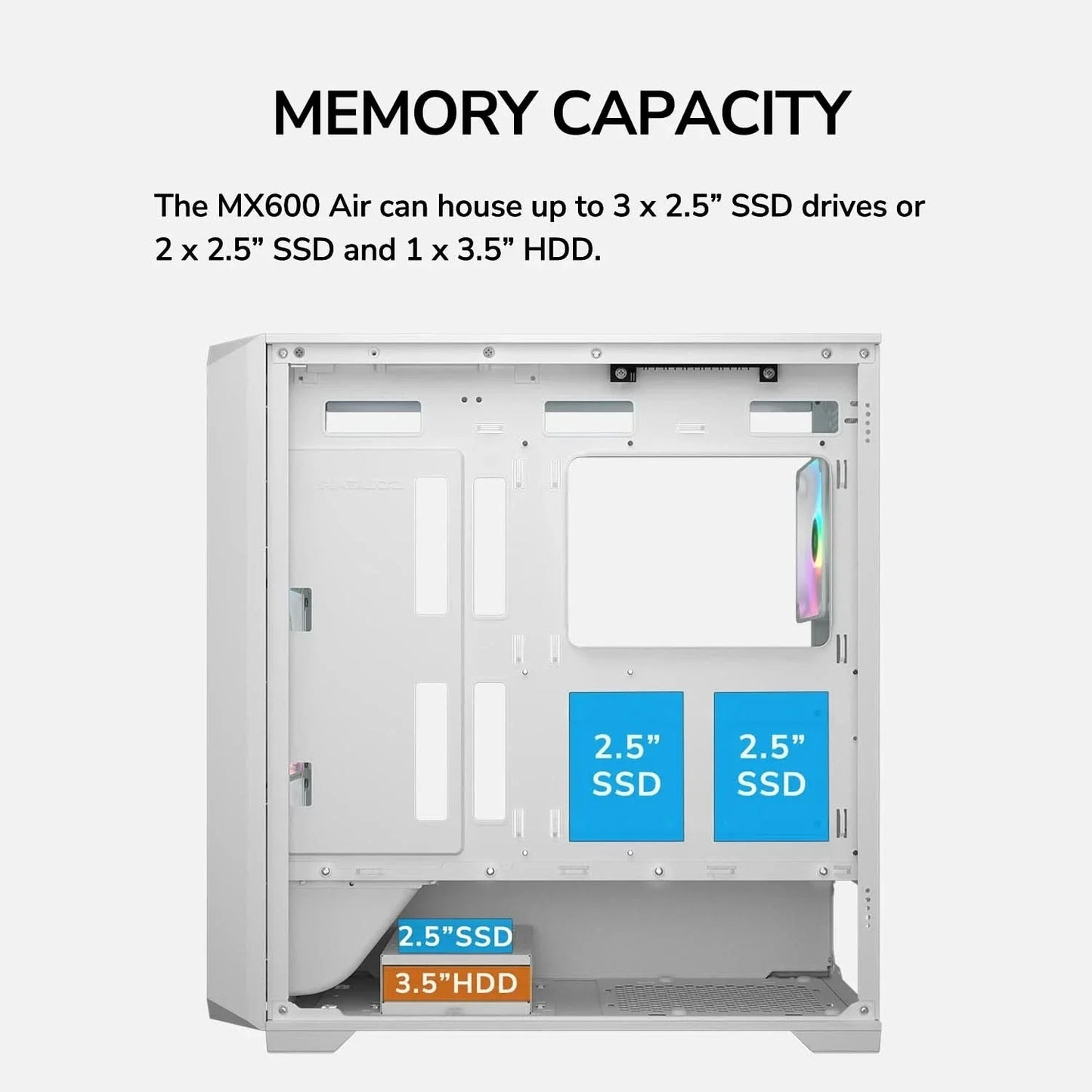 Cougar MX600 Air White Cabinet
