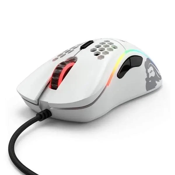 GLOROIUS Model O Wired Ambidextrous Gaming Mouse ( 12000DPI / 6 Macro Buttons ) ( Go-White ) (Matte White)