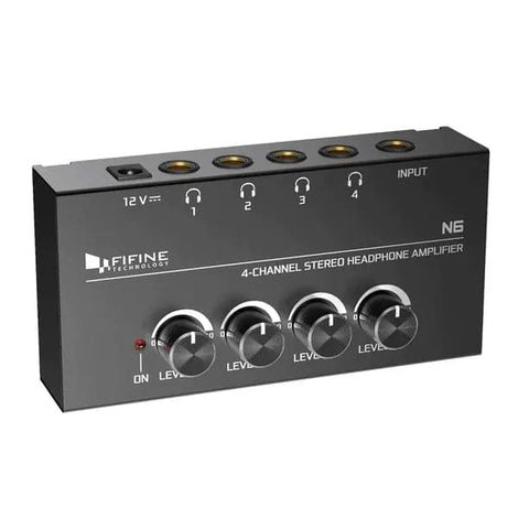 FIFINE N6 Headphone Amplifier With Stereo Output And Individual Volume Controls