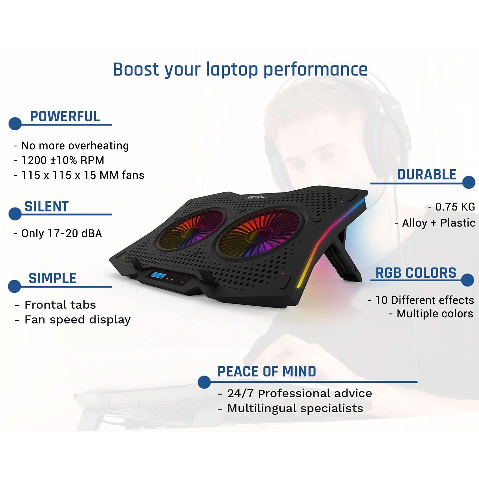 ANT ESPORTS LAPTOP GAMING COOLER (NC280)