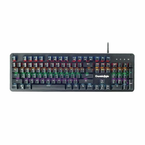 COSMIC BYTE CB-GK-12 Neon Full Size Mechanical Wired Gaming Keyboard ( Black ) ( Blue Switch )