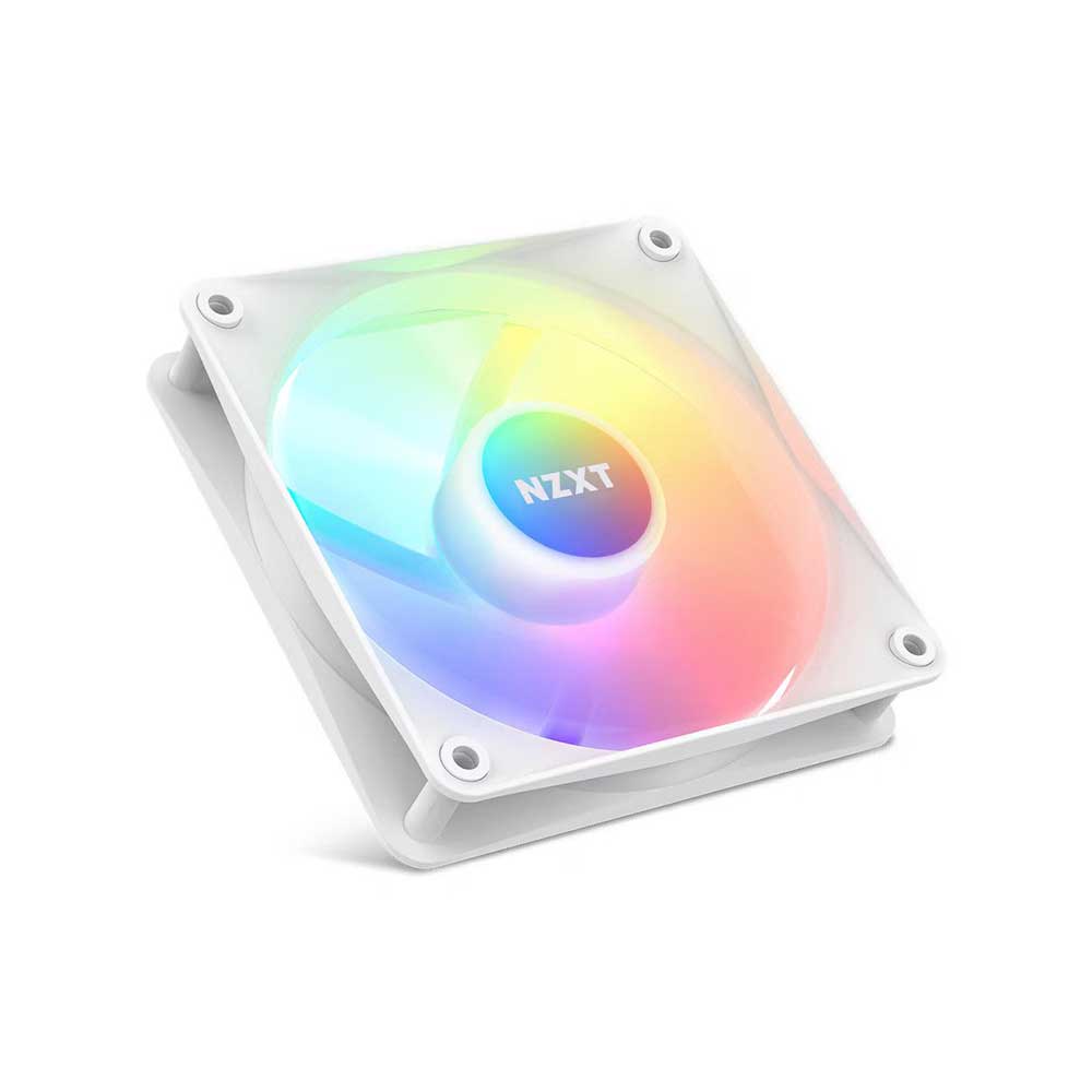 NZXT F120 RGB Core 120mm Cabinet Fan with Mounted Hub Matte White (Single Pack)