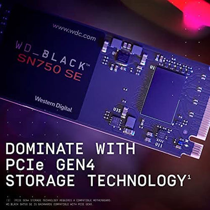 WESTERN DIGITAL 500GB SN750 SE BLACK NVME M.2 SSD