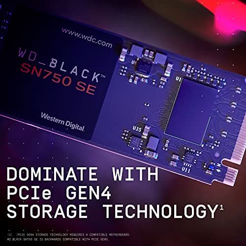WESTERN DIGITAL 500GB SN750 SE BLACK NVME M.2 SSD