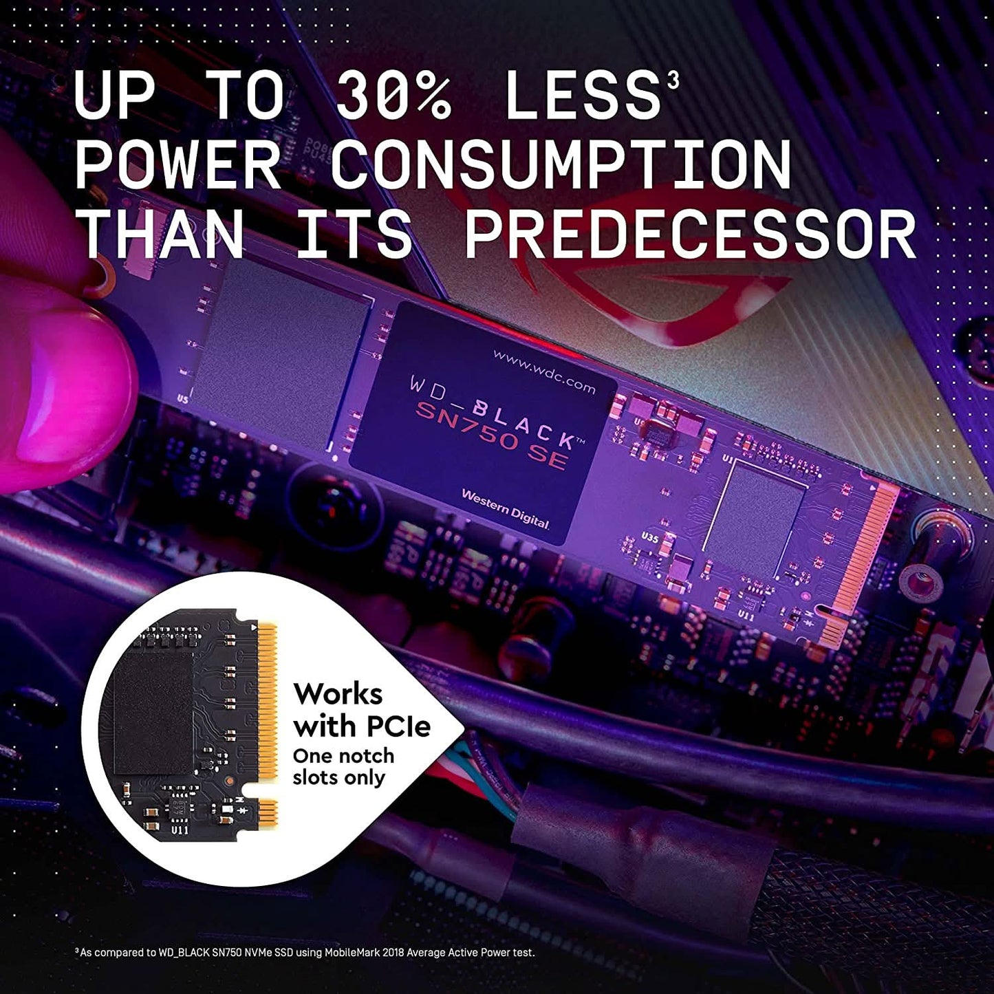 WESTERN DIGITAL 500GB SN750 SE BLACK NVME M.2 SSD