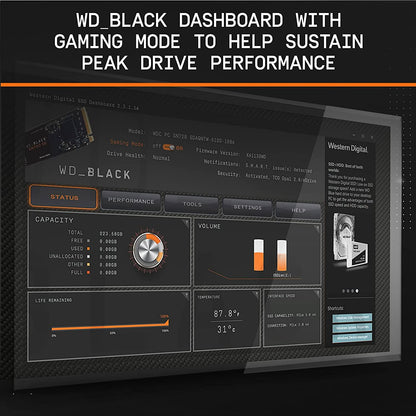 WESTERN DIGITAL 500GB SN750 SE BLACK NVME M.2 SSD