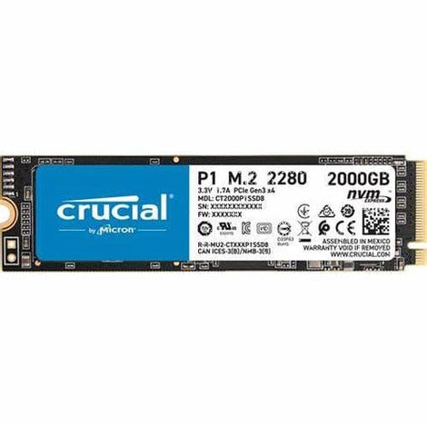 CRUCIAL P1 2TB M.2 NVME Gen3 Internal Solid State Drive ( SSD )