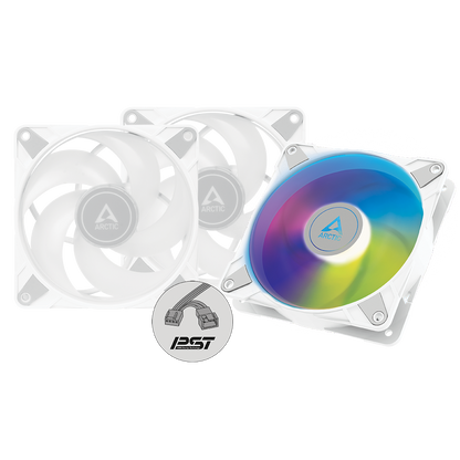 ARCTIC P12 PWM PST ARGB CABINET FAN 3 PACK WHITE (ACFAN00258A)