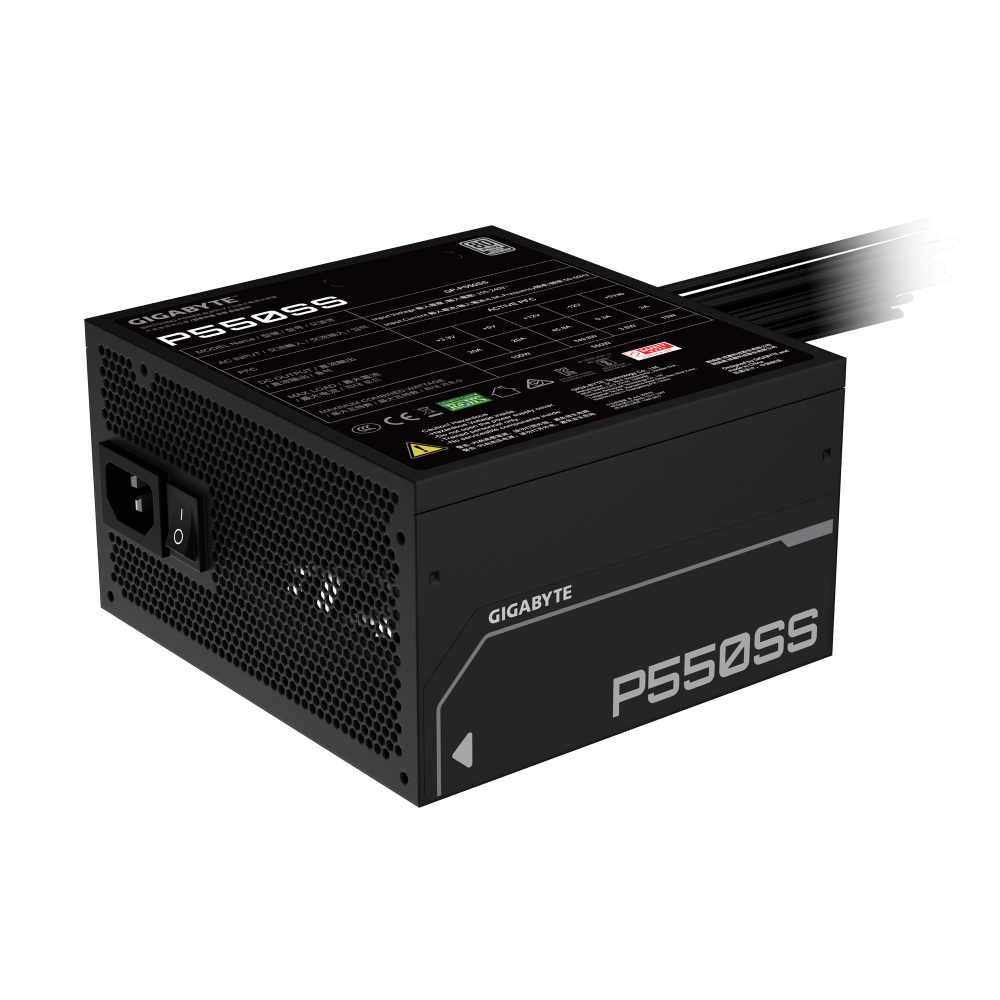 GIGABYTE P550SS 80+ SIlver Non-Modular ATX 3.0 Power Supply ( 550W )