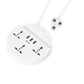 ANT ESPORTS PS330 UNIVERSAL POWER STRIP WITH USB WITH 3 UNIVERSAL SOCKETS, 3 METER CABLE - WHITE