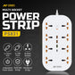 ANT ESPORTS PS831 UNIVERSAL POWER STRIP WITH USB & TYPE C WITH 8 UNIVERSAL SOCKETS, 3 METERS CABLE