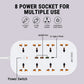 ANT ESPORTS PS831 UNIVERSAL POWER STRIP WITH USB & TYPE C WITH 8 UNIVERSAL SOCKETS, 3 METERS CABLE