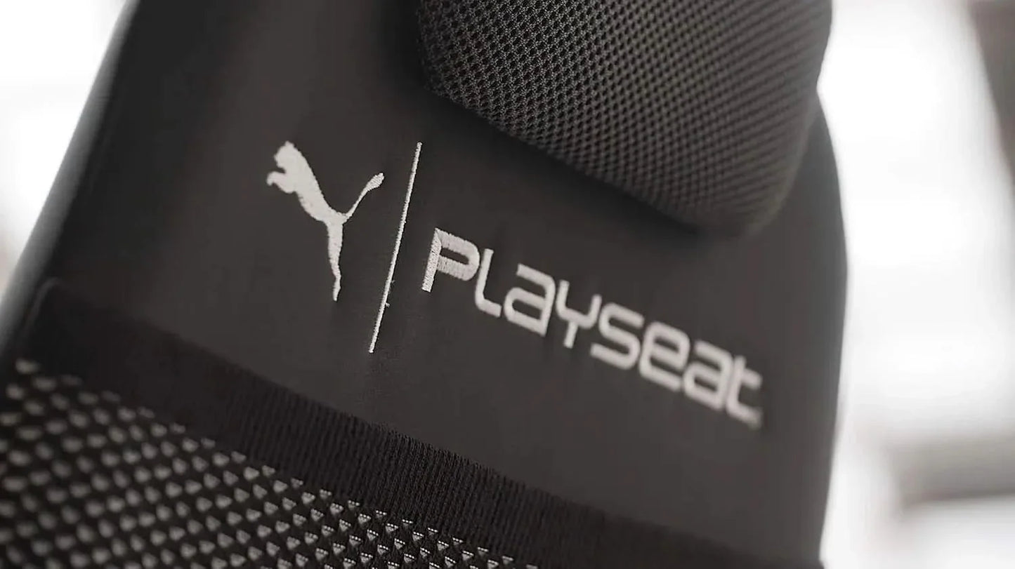 Playseat | PUMA Gaming Seat | ActiFit Material | MotionForce Stand for Optimal Hold | Multiple Pockets for Easy Access | Gaming Chair with Best Comfort | Black Edition