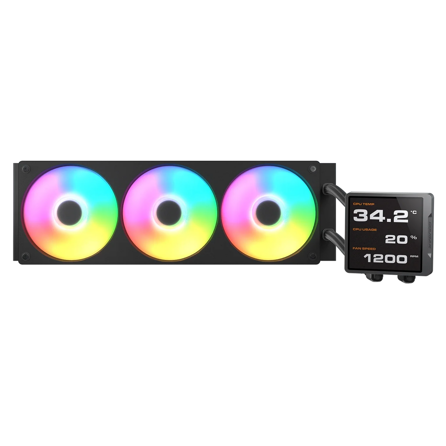 Cougar Poseidon Vistek Pro ARGB 360 Black LCD Liquid Cooler