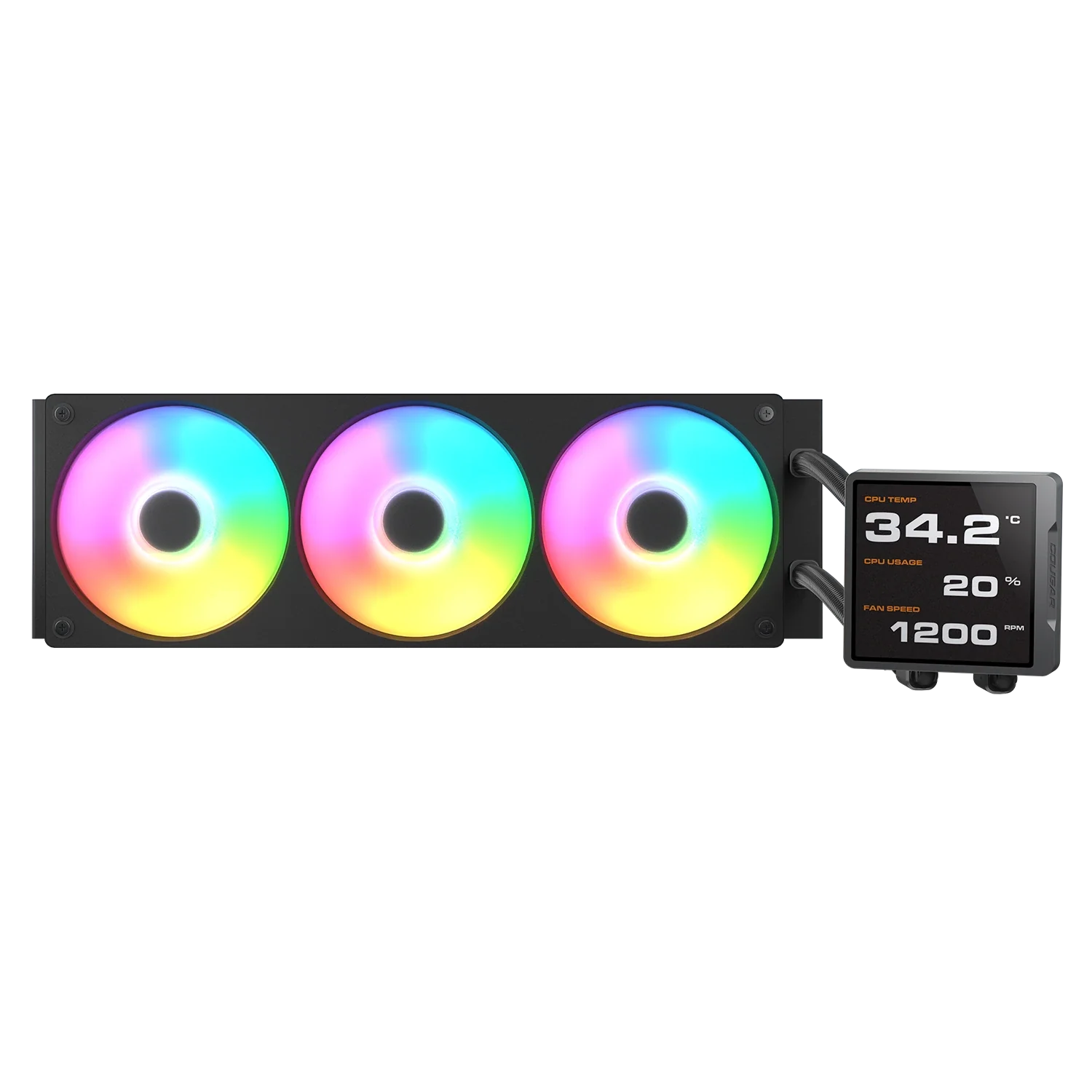 Cougar Poseidon Vistek Pro ARGB 360 Black LCD Liquid Cooler