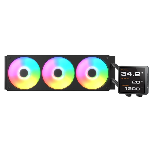 Cougar Poseidon Vistek Pro ARGB 360 Black LCD Liquid Cooler