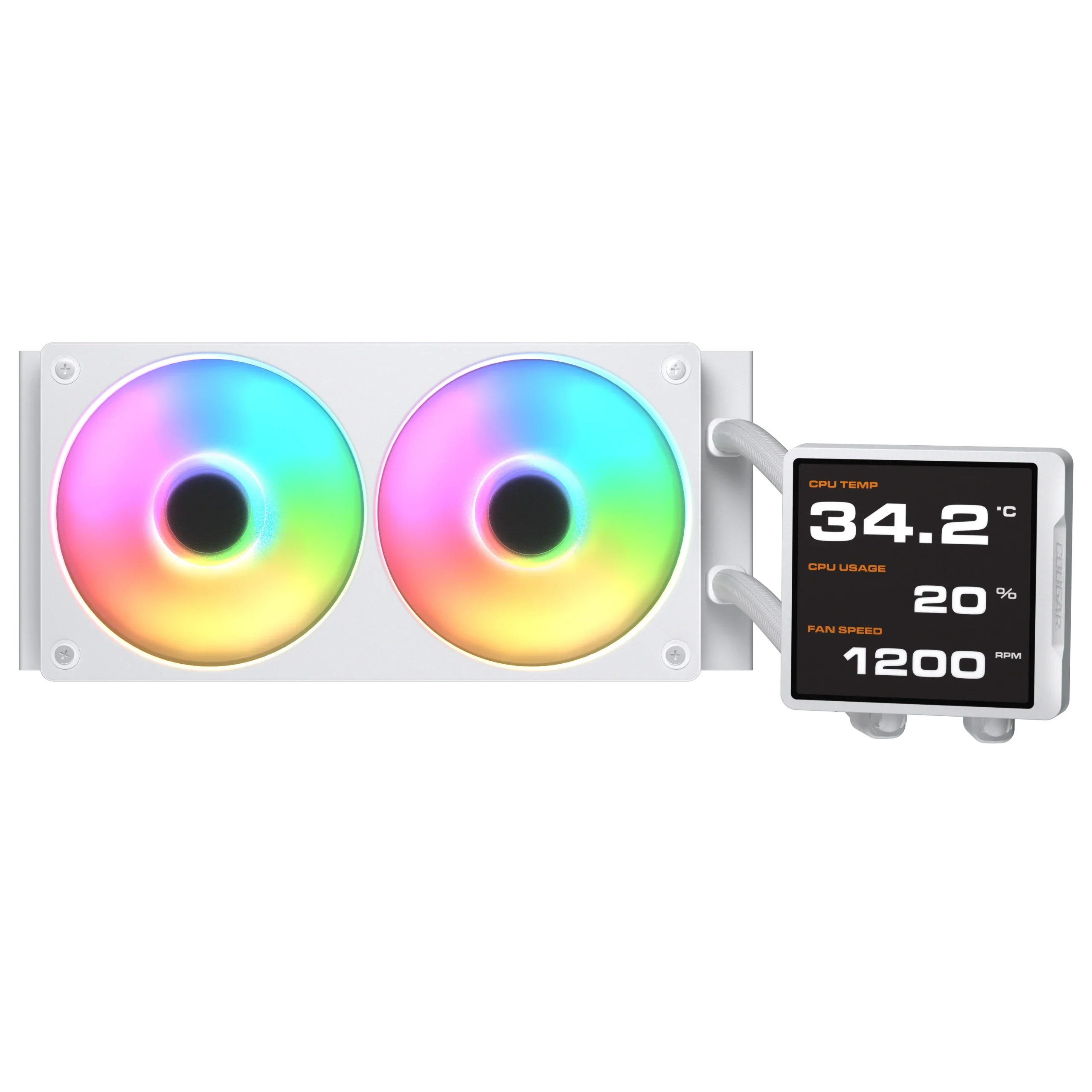 Cougar Poseidon Vistek Pro ARGB 360 White LCD Liquid Cooler