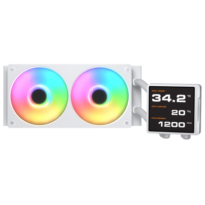 Cougar Poseidon Vistek Pro ARGB 360 White LCD Liquid Cooler