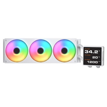 Cougar Poseidon Vistek Pro ARGB 360 White LCD Liquid Cooler