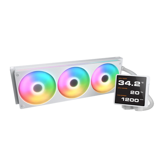 Cougar Poseidon Vistek Pro ARGB 360 White LCD Liquid Cooler