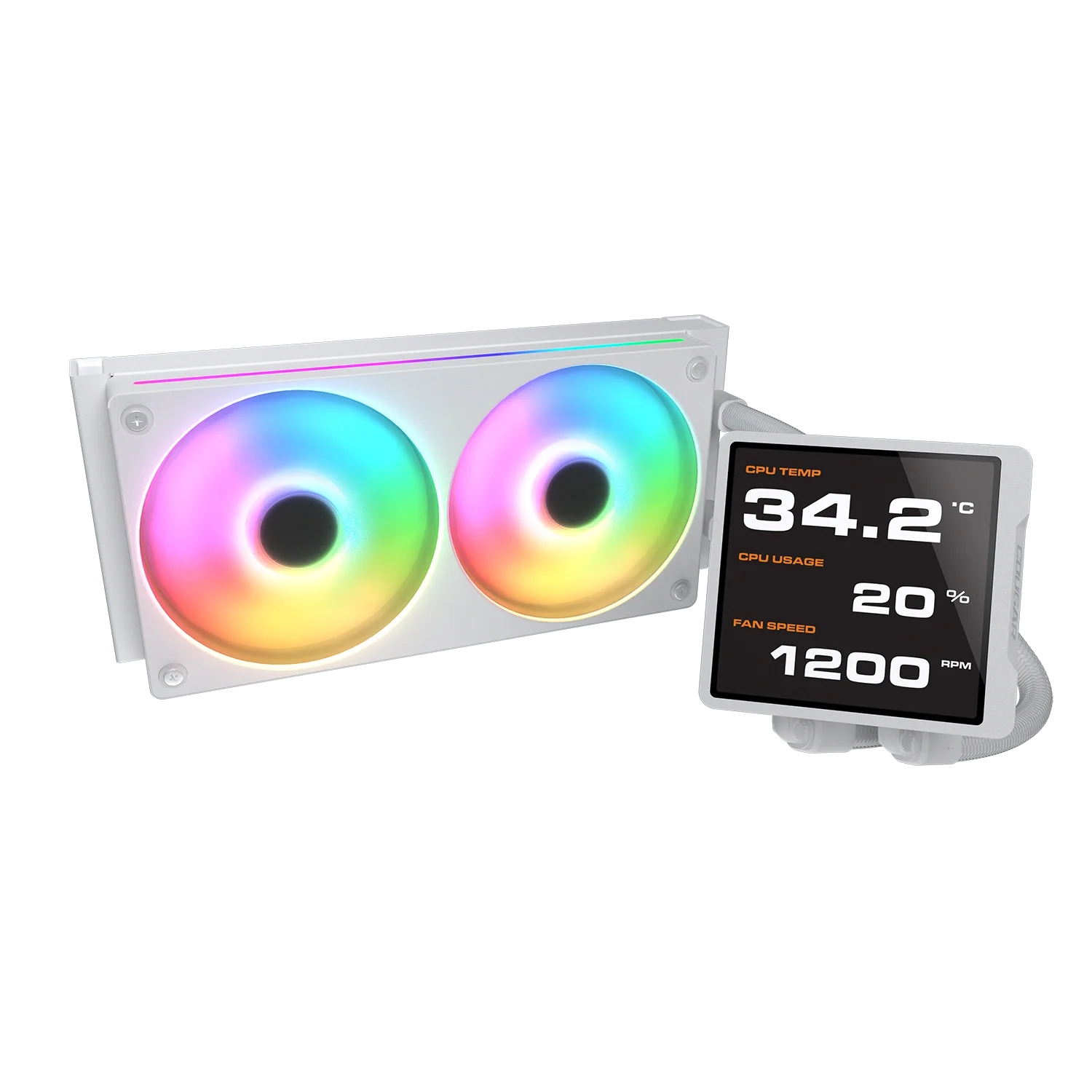 Cougar Poseidon Vistek Pro ARGB 360 White LCD Liquid Cooler