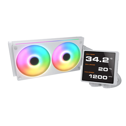 Cougar Poseidon Vistek Pro ARGB 360 White LCD Liquid Cooler