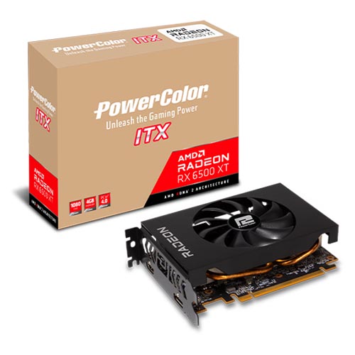 POWERCOLOR Radeon RX 6500 XT ITX 4GB AMD Graphic Card